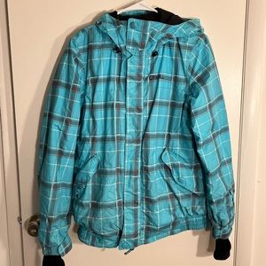 Blue Patterned Ski Jacket
